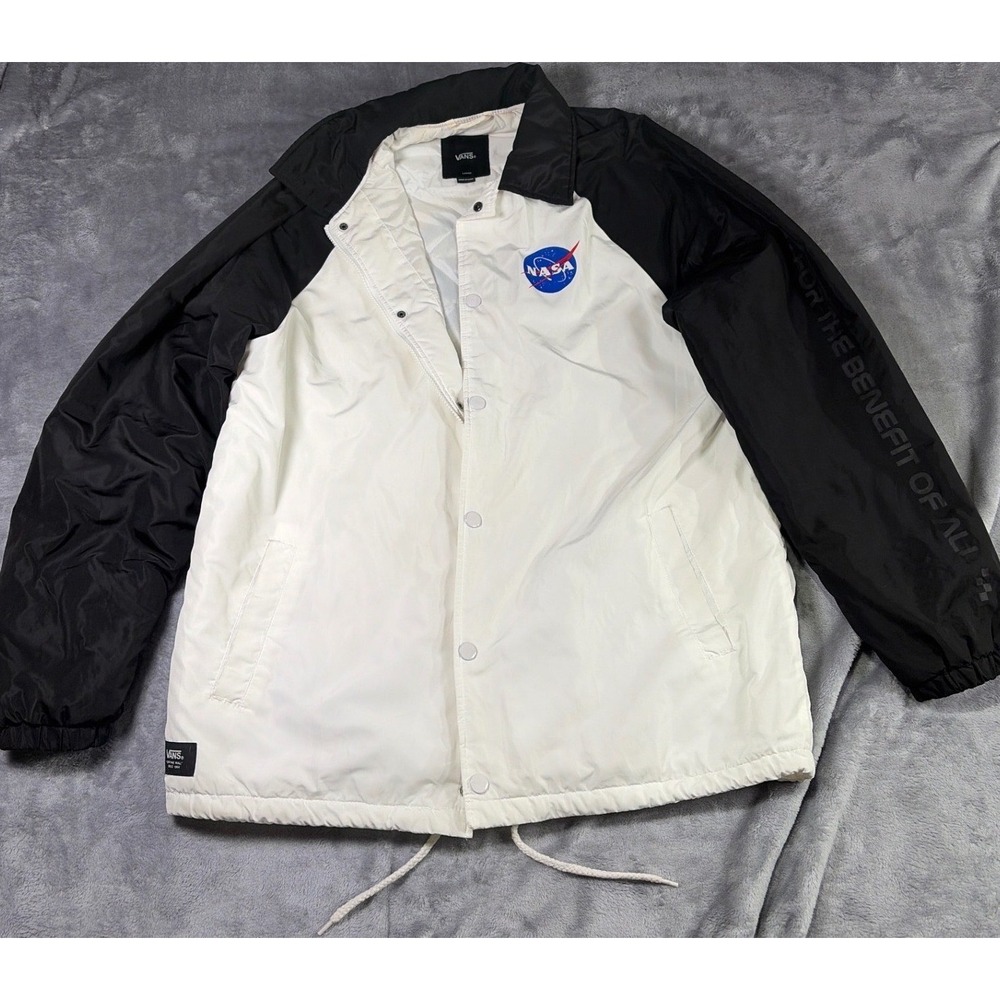 Vans x NASA Space Voyager Torrey Padded MTE Jacket White Black Large